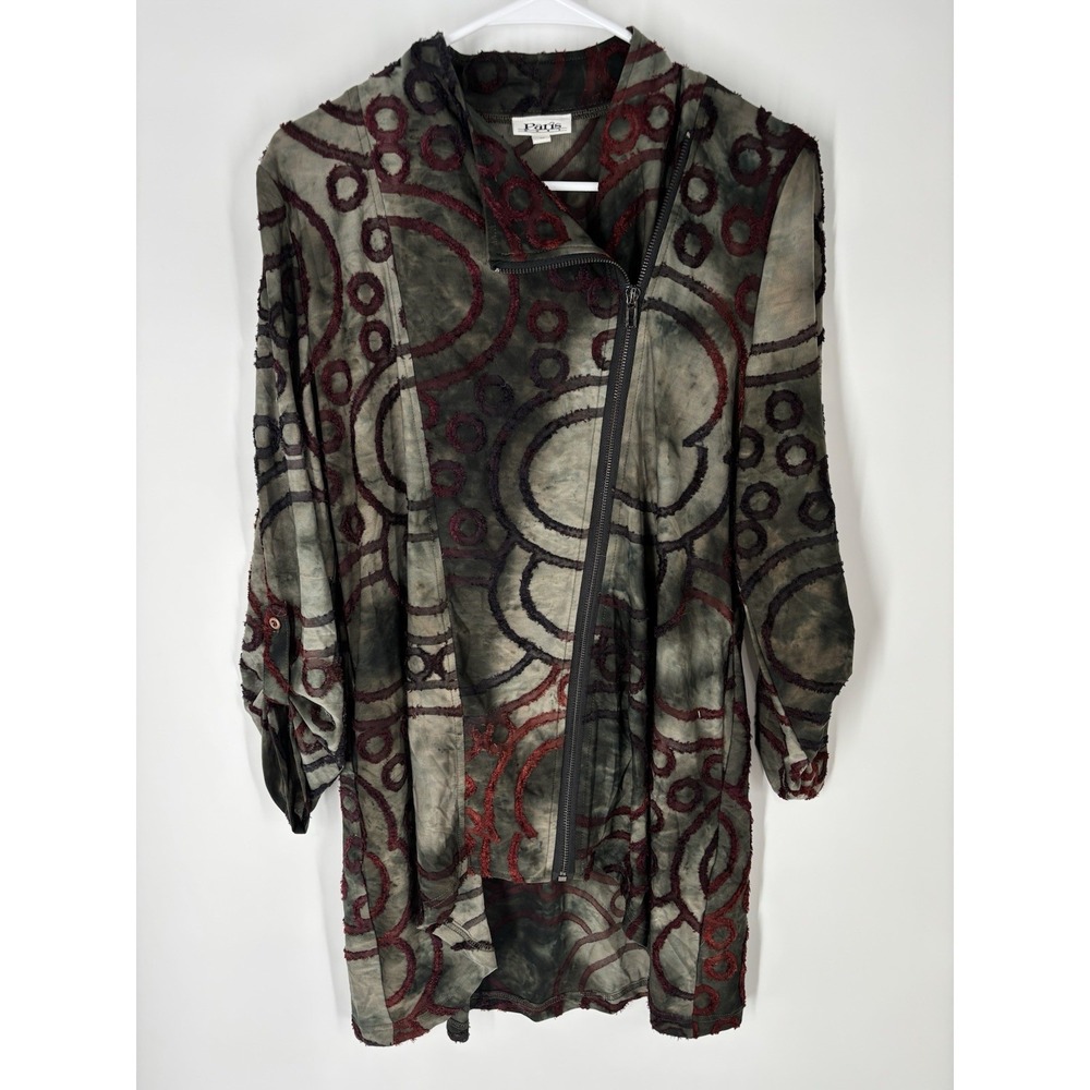 Paris‎ Hues Womens S Velvet Burnout Fairy Whimsigoth Geometric Lagenlook Tunic